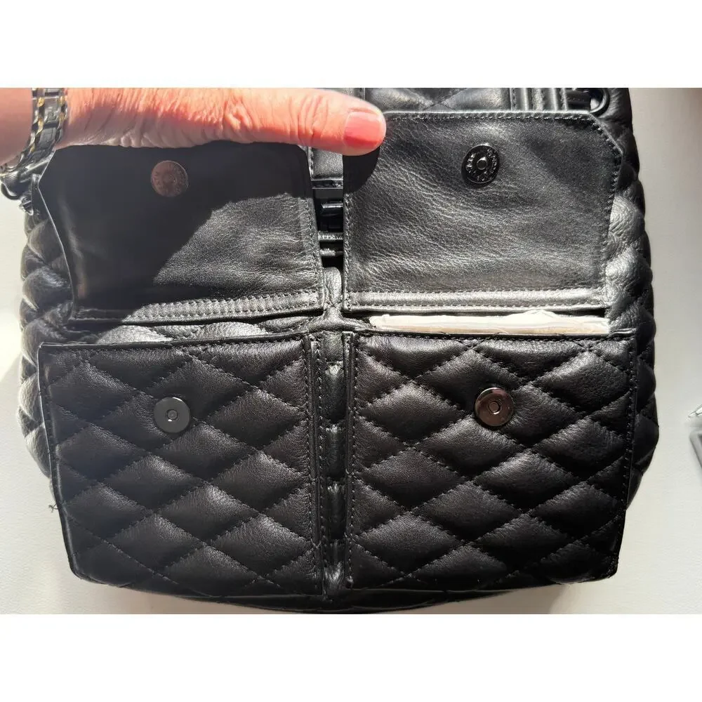 Rebecca Minkoff Love Quilted Backpack adjustable chain/leather straps | GUC